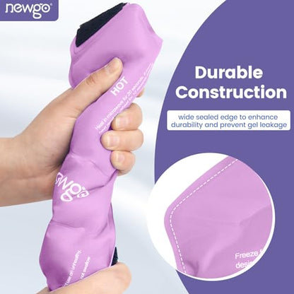 NEWGO Ankle Ice Pack Wrap for Sprained Relief, Ice Pack for Ankle Inuries Reusable, Cold Therapy for Ankles Swelling, Post Surgery Recovery - Purple - color: Purple-1pack