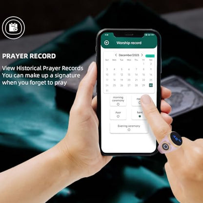 Smart Counter, Digital LCD Screen Rechargeable Electronic Tally for Muslim Islamic Prayer Work Sports, Finger Counter Touch Control - color: Rose Gold