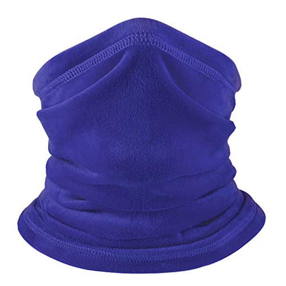 Polar Fleece Neck Warmer - Windproof Winter Neck Gaiter Cold Weather Face Mask For Men Women - 1 Pack - color: 1 Pack Bright Blue