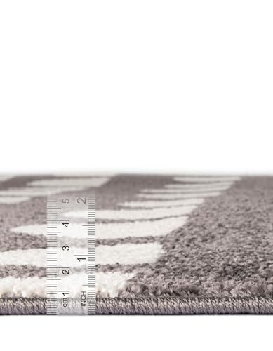 Rugs.com - Whimsy Kids Rug – 2' 2 x 3' 1 Dark Gray Easy-Clean Rug – Modern Abstract Arch Pattern for Entryway, Kitchen, and Bathroom - color: Dark Gray, size: 2'2" x 3'1" (Rectangular)