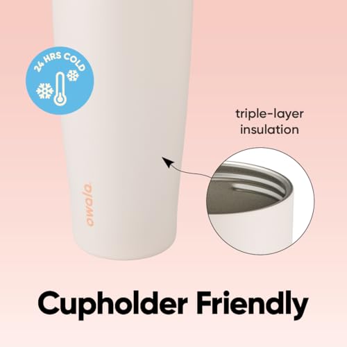 Owala FreeSip Tumbler - Stainless Steel-40-oz.-Orange/Tan(Sparkling Sherbet) (Pack of 6) - color: Sparkling Sherbet, size: 40 Ounces (Pack of 6)