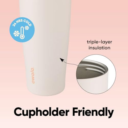 Owala FreeSip Tumbler - Stainless Steel-40-oz.-Orange/Tan(Sparkling Sherbet) (Pack of 6) - color: Sparkling Sherbet, size: 40 Ounces (Pack of 6)