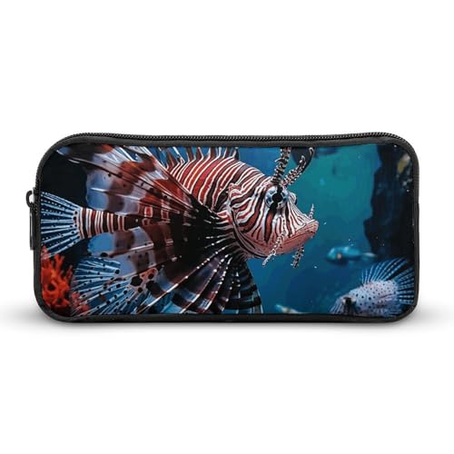 Fish in Fish Tank Pencil Case Portable Makeup Bag Big Capacity Pen Pouch Small Travel Cosmetic Bag Multifunctional Office Supplies Organizer