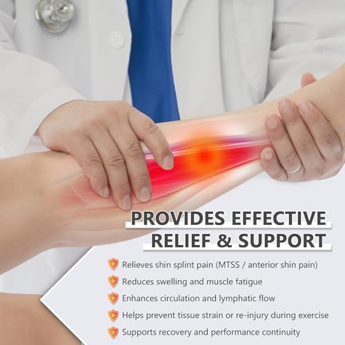 Shin Splints Compression Wrap for Medial Tibial Stress Syndrome (MTSS), Shin Compression Sleeve for Shin Splints Relief, Swelling, Sprains & Tears, Tibial Splint Support for Men & Women (XL, 2 Pcs) - size: XL, style: 2 Pcs