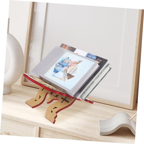COHEALI Wooden Quran Holder Book Stand Detachable Reading Rack Compact Desktop Bookshelf for Quran Bible Piano Scores and Study Materials