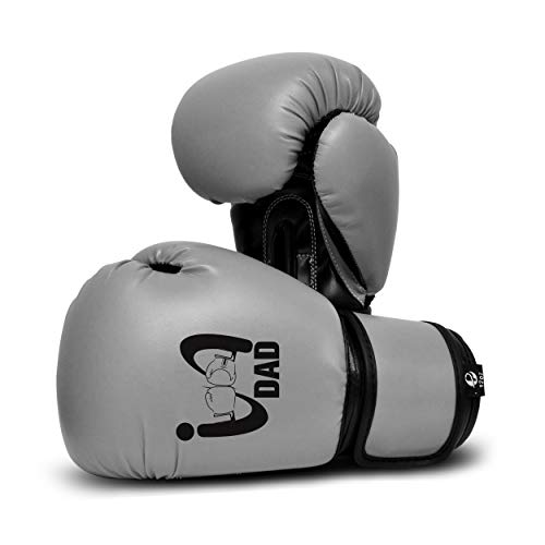 Ultimate - I Boxing Dad - Kids Boxing Gloves MMA Boxing Muay Thai Bag Work - color: Gray, size: 4 Oz