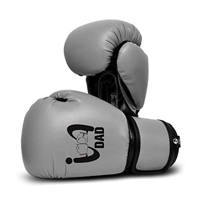 Ultimate - I Boxing Dad - Kids Boxing Gloves MMA Boxing Muay Thai Bag Work - color: Gray, size: 4 Oz