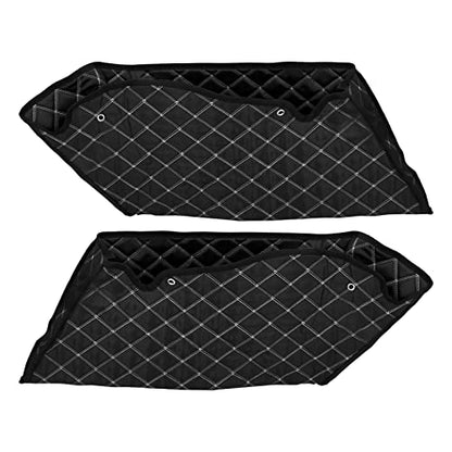 4'' Stretched Saddlebag Liners Inserts White Thread Compatible with Harley Touring 2014-2023 1 Pair