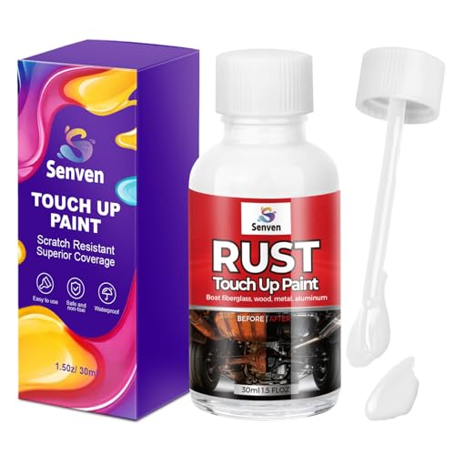White Touch Up Paint Rust White Paints High Heat Resistant, Multi Surface Acrylic Enamel Touch Up Paint Pen Scratch Repair for Rust Metal,Walls,Cabinets,Appliances,Wood,Door,Furniture,Enamel, 30ml - color: White-01