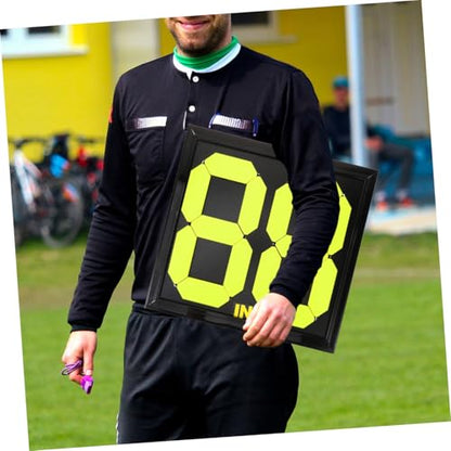 Toyvian Handheld Soccer Substitution Board Fluorescent Design for Referees Manual Score Management Tool for Football Lightweight and Portable Display for Quick Player Changes