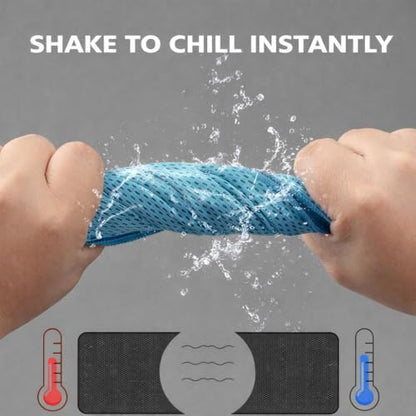 Cooling Towel with Silicone Case, Quick Dry Sports Towel, 11.8 x 35.4 in - color: Purple, size: Medium