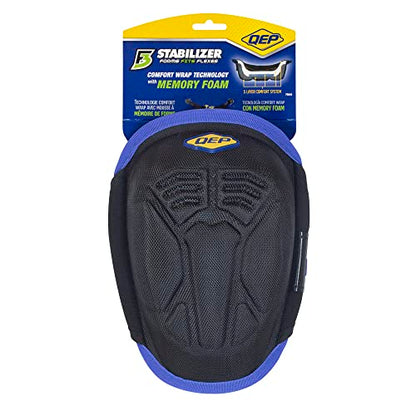 QEP F3 Stabilizer Knee Pads with Memory Foam, Gel Cushion, Neoprene Fabric Liner and Pen Storage, Black (79642)