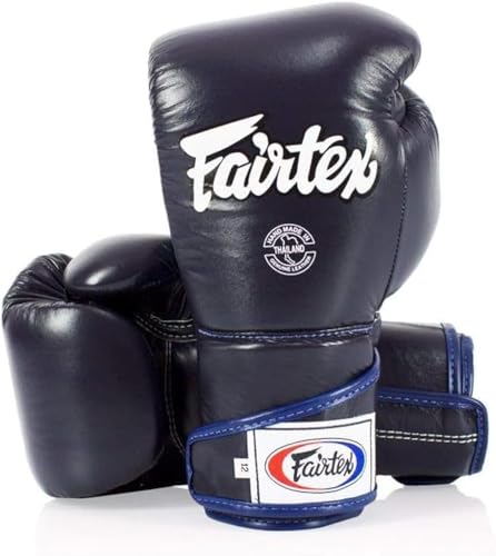 Fairtex BGV6 Angular Boxing Gloves, Locked Thumb Muay Thai MMA Kickboxing | Premium synthetic body with triple-layer foam padding. Joint protection and firm wrist support safeguard hands on heavy bags - color: Blue, size: 14oz