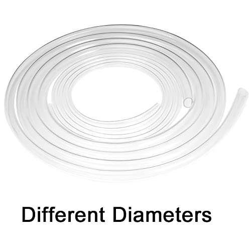 Eoiips 3/16" ID PVC Vinyl Tubing, 3/16" ID x 5/16" OD Flexible Clear Plastic Tubing Industrial Grade Lightweight Hybrid PVC Hose Tube BPA Free Air Hose Line, 25FT - size: 3/16" ID, style: 25FT