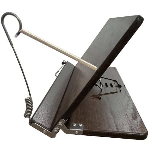 Wooden Book Stand, Book Stand for Reading 16.14" x 10" (Solid Wood Construction, Crack-Resistant Design, Sturdy & Durable, Stainless Steel Hardware) - color: Dark Brown, size: 16.14 × 10 Inch