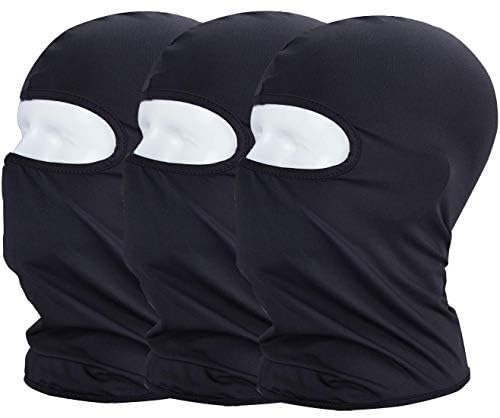 Balaclava Sun/uv face mask UPF 50+ ski mask Neck Gaiter face Scarf Outdoor Sports 3pack - color: Darkgreyx3