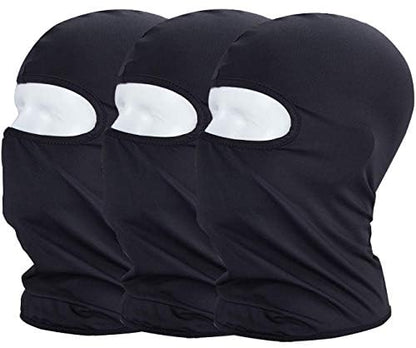 Balaclava Sun/uv face mask UPF 50+ ski mask Neck Gaiter face Scarf Outdoor Sports 3pack - color: Darkgreyx3