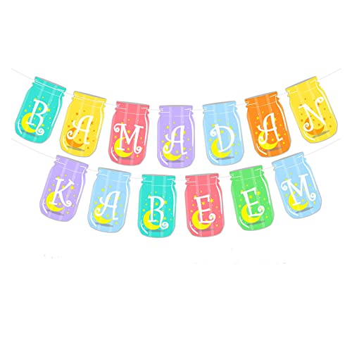 BinaryABC Eid Ramadan Kareem Banner, Ramadan Party Decoration,Eid Muslim Party Decorations