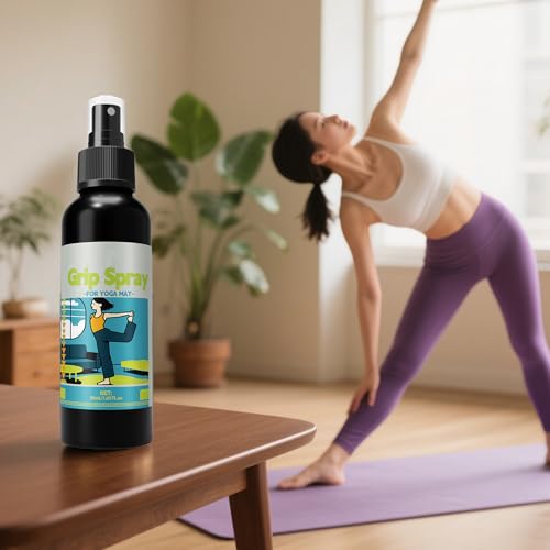 Yoga Mat Grip Spray – Slip-Resistant Anti-Slip Spray, Enhances Mat Traction, Quick-Dry Formula, Multi- Yoga Solution | Ideal For Weightlifting, Gymnastics, Rock Climbing, Home Gym, Training - color: 50ml