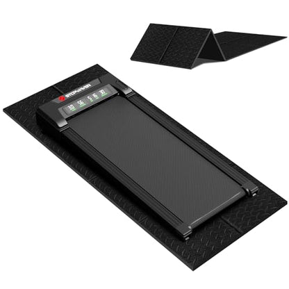 Stepwaver Walking Pad Treadmill Mat for Carpet - 55.1"x23.6",0.2" | 5mm Foldable Walking Pad mat for Hardwood Floors, Floor Protection Mats for Bike, Elliptical, Treadmill