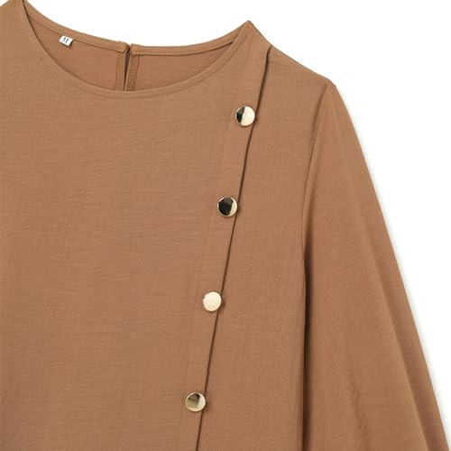 IDOPIP Abaya Dress for Women Muslim Set Long Sleeve Ramadan Islamic Dress Shirt with Pants 2PCS Dubai Prayer Casual Clothes - color: Khaki - Split, size: 3X-Large