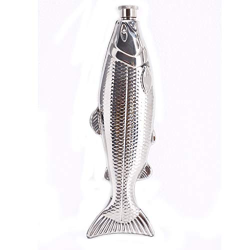 1PC Stainless Steel Fish Flask 4oz 113ML Liquor Container Leakproof Design For Outdoor Travel Fishing Enthusiasts