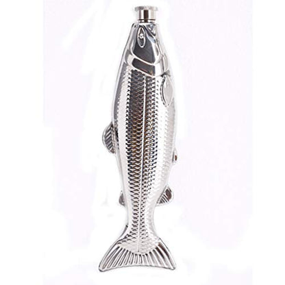 1PC Stainless Steel Fish Flask 4oz 113ML Liquor Container Leakproof Design For Outdoor Travel Fishing Enthusiasts