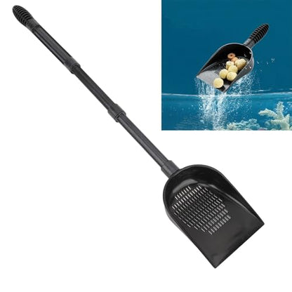 ZJchao PVC Aquarium Sand Scooper, Multifunctional Terrarium Substrate Litter Cleaner Reptile Sand Shovel, with Quick Drainage System, Suitable for Various Scenarios