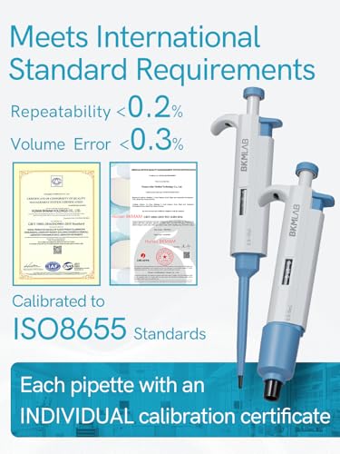 20-200ul Single Channel Pipette, High Accurate Manual Adjustable Variable Volume Micropipette, 1μl Increment, Pipettes for Laboratory, Scientific and Industrial Research - size: 20-200μL