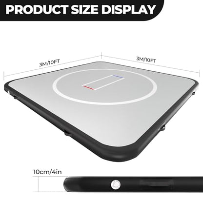 FAHKNS Inflatable Wrestling Mat for Home,10x10FT 4" Thick Jiu Jitsu Mats,Waterproof PVC Mat for Yoga,Gymnastics,BJJ, MMA,Grappling,Judo,Boxing,Martial Art