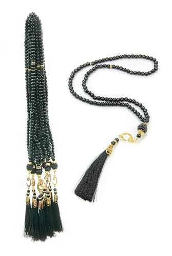 ihvan online, Tasbih Prayer Beads 99, Pack of 10, Muslim Prayer Bead, Islamic Rosary Bead, Dhikr, Tasbeeh Bulk, Misbaha, Masbaha, Tespih, Islamic Gift for Ramadan & Mawlid & Hajj Umrah - color: Black-Model 2