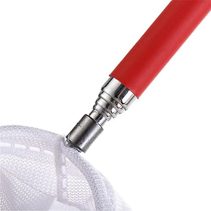 Retractable Aquarium Fish Net, Long Handle Fish Tank Fish Net, Fish Tank Cleaning Catching Net Fish Scoop Aquarium Supplies - size: round