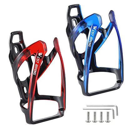 Bike Water Bottle Cage, Durable Ultralight Plastic Water Drink Holder Rack, Lightweight PC Water Bottle Holder for Bicycle, Cycling Bottle Holder Cages for MTB, Road Bike, Mountain Bikes (B) - color: B