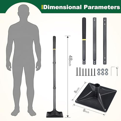 Tamper Tool 8"x8" Heavy Duty Steel Hand Tamper for Leveling Soil, Gravel, Sand, Asphalt Compactor Tool for Landscaping, Paver, Driveway, and Blacktop Repair - size: 8"x8"