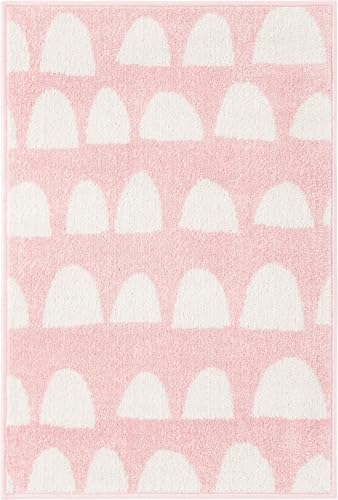 Rugs.com - Whimsy Kids Rug – 2' 2 x 3' 1 Pink Easy-Clean Rug – Modern Abstract Arches for Playrooms, Nurseries, and Entryways - color: Pink, size: 2'2" x 3'1" (Rectangular)