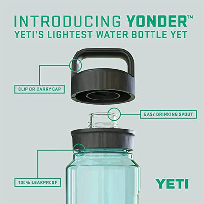 YETI Yonder Water Bottle with Yonder Chug Cap, Lightweight, Leakproof and BPA-Free - color: Seafoam, style: 34oz