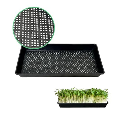 1020 Mesh Tray Soil Blocking Tray 1020 Trays Seedling Starter Trays 5 Pack Black 10x21 Inches for Microgreens Hydroponic
