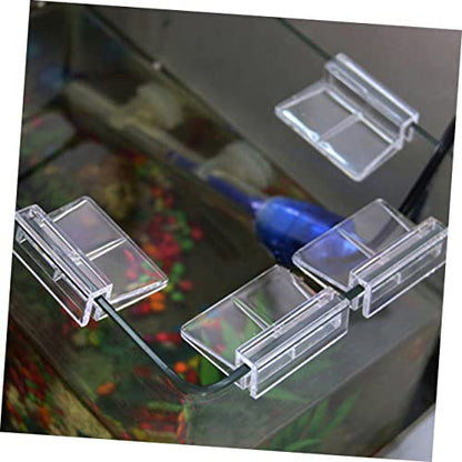 Toddmomy 10pcs Acrylic Aquarium Support Bracket Fish Tank Cover Holder for Prevents Fish from Jumping Out Easy to Use Acrylic Racks