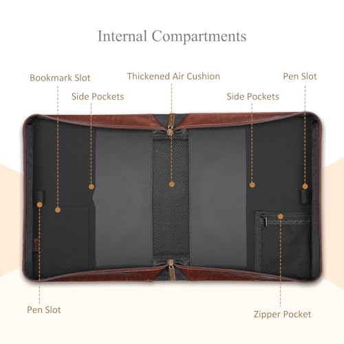 FINPAC Large Classic Bible Cover Vegan Leather Carrying Book Case Church Bag Bible Protective with Handle, Gift for Men, Women, Father, Mother, Friends, Brown - color: Brown