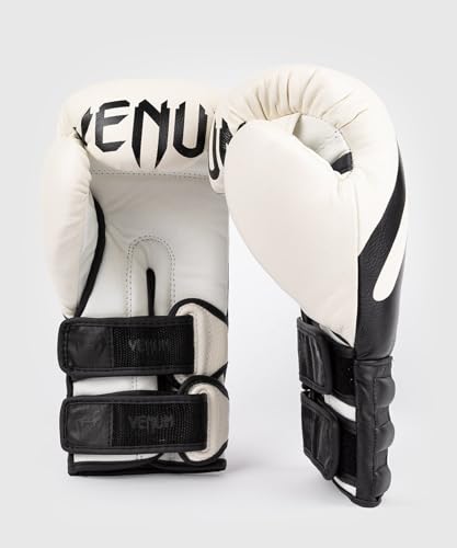 Venum Reverso Boxing Gloves - color: Snow White/Black, size: 14oz