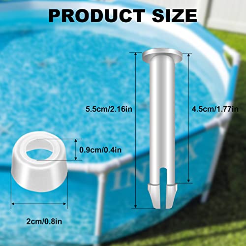 36Pcs Plastic Pool Joint Pins & Pool Seals(2.16Inch) | Compatible with Intex 10'-12' Above Ground Round Metal Frame Pools and Intex Rectangular Metal Frame Pools - size: 2.16Inch