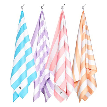 Dock & Bay Beach Towel - Quick Dry, Sand Free - Compact, Lightweight - 100% Recycled - Includes Bag - Cabana Light - Lombok Lilac - Large (160x90cm, 63x35) - color: Cabana Light - Lombok Lilac, size: Large (160x90cm, 63x35")