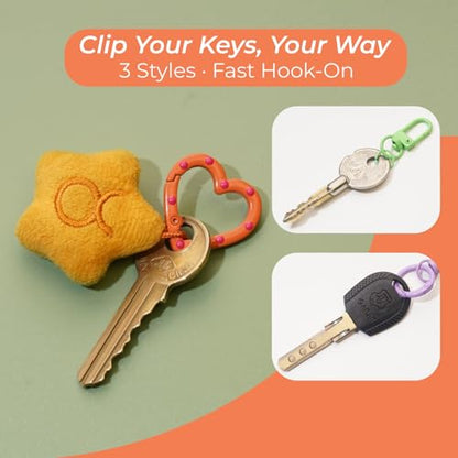 90PCS Keychain Clasp Set - 10 Colors Spring O Rings, Lobster Claw Clasps and Heart Clasps for DIY Keychains, Bag Charms, Crafts, Gifts & Classroom Supplies - color: 10 colors-90pcs