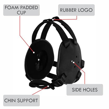 ROAR-INT Kid's Ear Guard BJJ Grappling Head Guard Adjustable Wrestling Headgear For Boys and Girls Earguard MMA Jiu Jitsu (Black) - color: Black