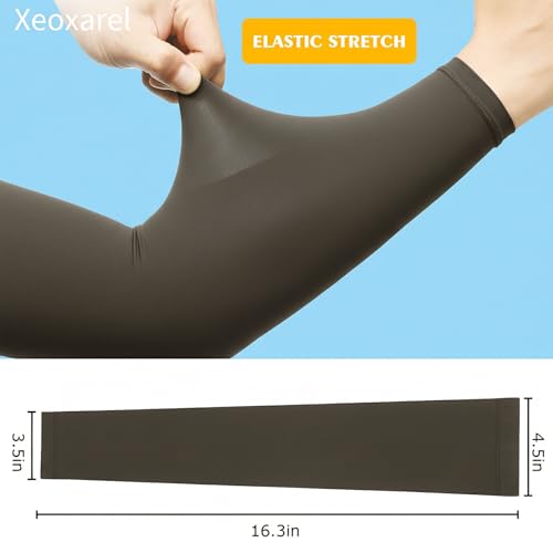 Xeoxarel Arm Sleeves for Men & Women (Available in 4 Pairs/12 Pairs) - color: 1 Pair Arm Sleeve - Dark Grey