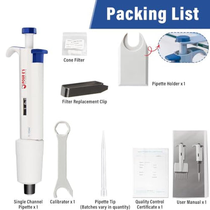 10 mL Micropipette, 1-10 mL Lab Single Channel Micro Pipettes | Adjustable Variable Volume Manual Liquid Pipettor for Liquid, Scientific, School - size: 1-10ml