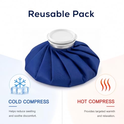 2 PCS Upgrade Ice Pack Injuries Reusable,11in & 9in Ice Bags Hot Water for Injuries, Soothe Pain and Stay Cool, Old School Style and Traditional Ice Packs, Versatile and Easy to Carry - size: 9+11 Inch