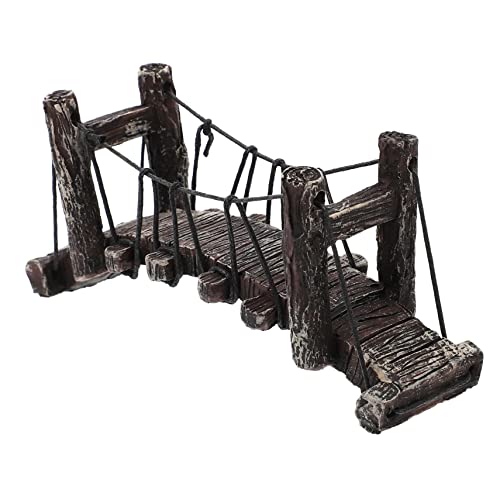 Veemoon Fish Tank Simulation Rope Bridge Aquatic Ornament for Landscape Decoration