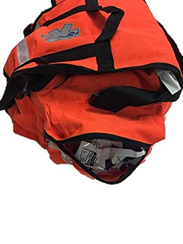 Dealmed First Responder Trauma Bag - Fully Stocked EMS Emergency Kit - Orange Professional Equipment Organizer - color: Orange - Fully Stocked