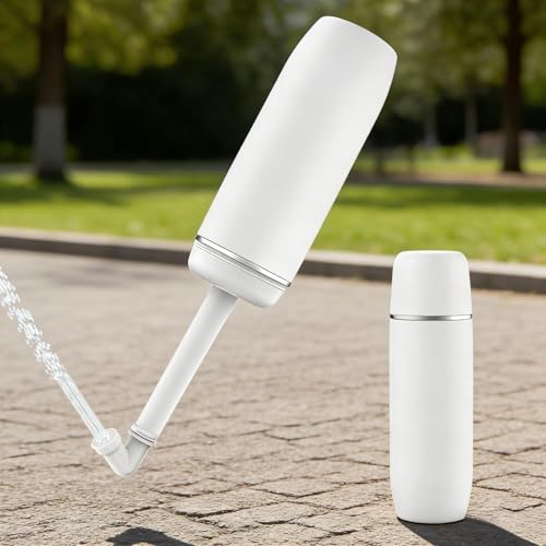 Travel-Friendly Handheld Bidet, 13.5oz Leakproof Portable Personal Hygiene Sprayer with Removable Water Storage for Travel Home Use (WHITE) - color: White